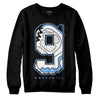 Jordan 9 Powder Blue DopeSkill Sweatshirt No.9 Graphic Streetwear - Black