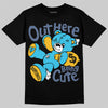 Jordan 11 Gamma Blue DopeSkill T-Shirt Out Here Being Cute Graphic Streetwear - Black