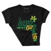 Green Sneakers DopeSkill Women's Crop Top LOVE Graphic Streetwear - Black 