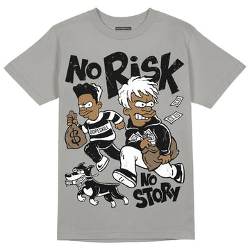 Grey Sneakers DopeSkill Grey T-Shirt No Risk No Story Graphic Streetwear
