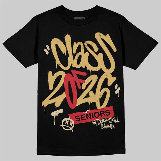 Jordan 4 Retro “Pizza” DopeSkill T-Shirt Class of 2026 Graphic Streetwear - Black
