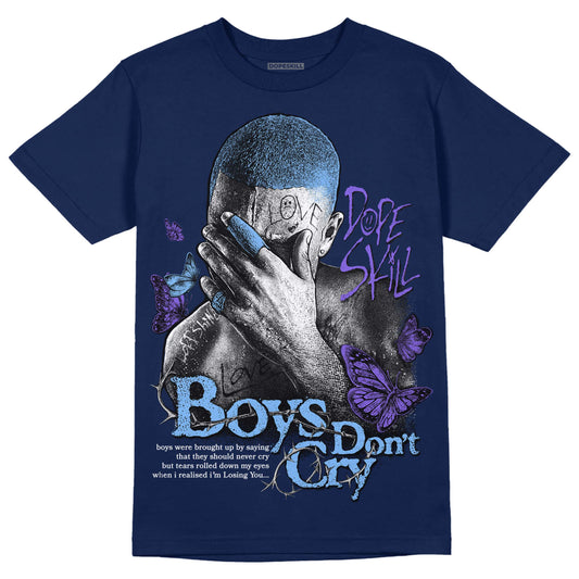 Jordan 5 SE “Georgetown” DopeSkill Midnight Navy T-Shirt Boys Don't Cry Graphic Streetwear