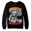 Jordan 1 Mid GS 'Six Championships' DopeSkill Sweatshirt Sick Bear Graphic Streetwear - Black