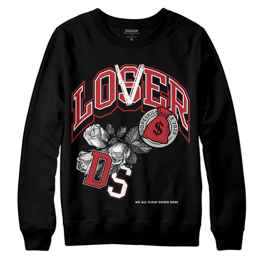 Jordan 12 “Red Taxi” DopeSkill Sweatshirt Loser Lover Graphic Streetwear - Black