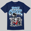 University Blue Sneakers DopeSkill T-Shirt Paper Chaser Boy Graphic Streetwear - Navy