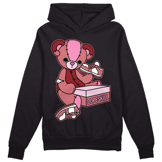 Valentine's Day Collection DopeSkill Hoodie Sweatshirt Sneakerhead BEAR Graphic Streetwear - Black