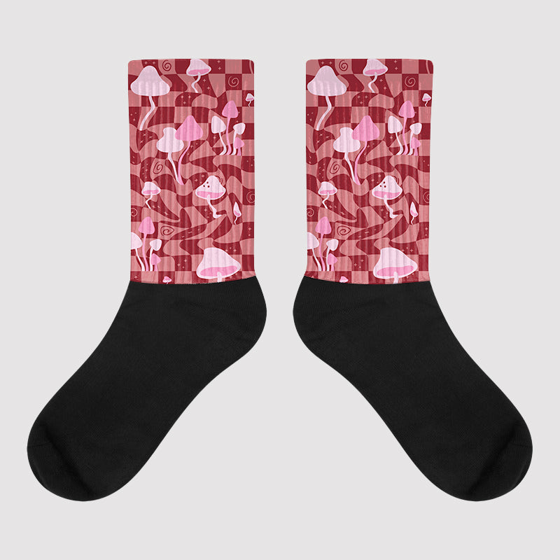 Valentine's Day Collection DopeSkill Sublimated Socks Mushroom Graphic Streetwear