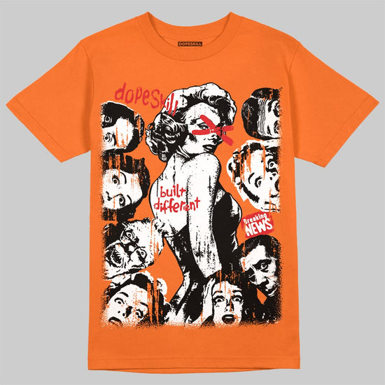 Jordan 3 “Orange Citrus” DopeSkill T-Shirt Built Different Graphic Streetwear Orange