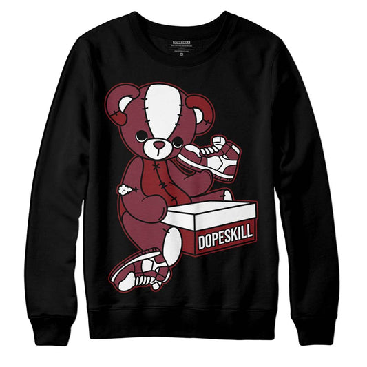 Jordan 1 Retro High OG “Team Red” DopeSkill Sweatshirt Sneakerhead BEAR Graphic Streetwear - Black