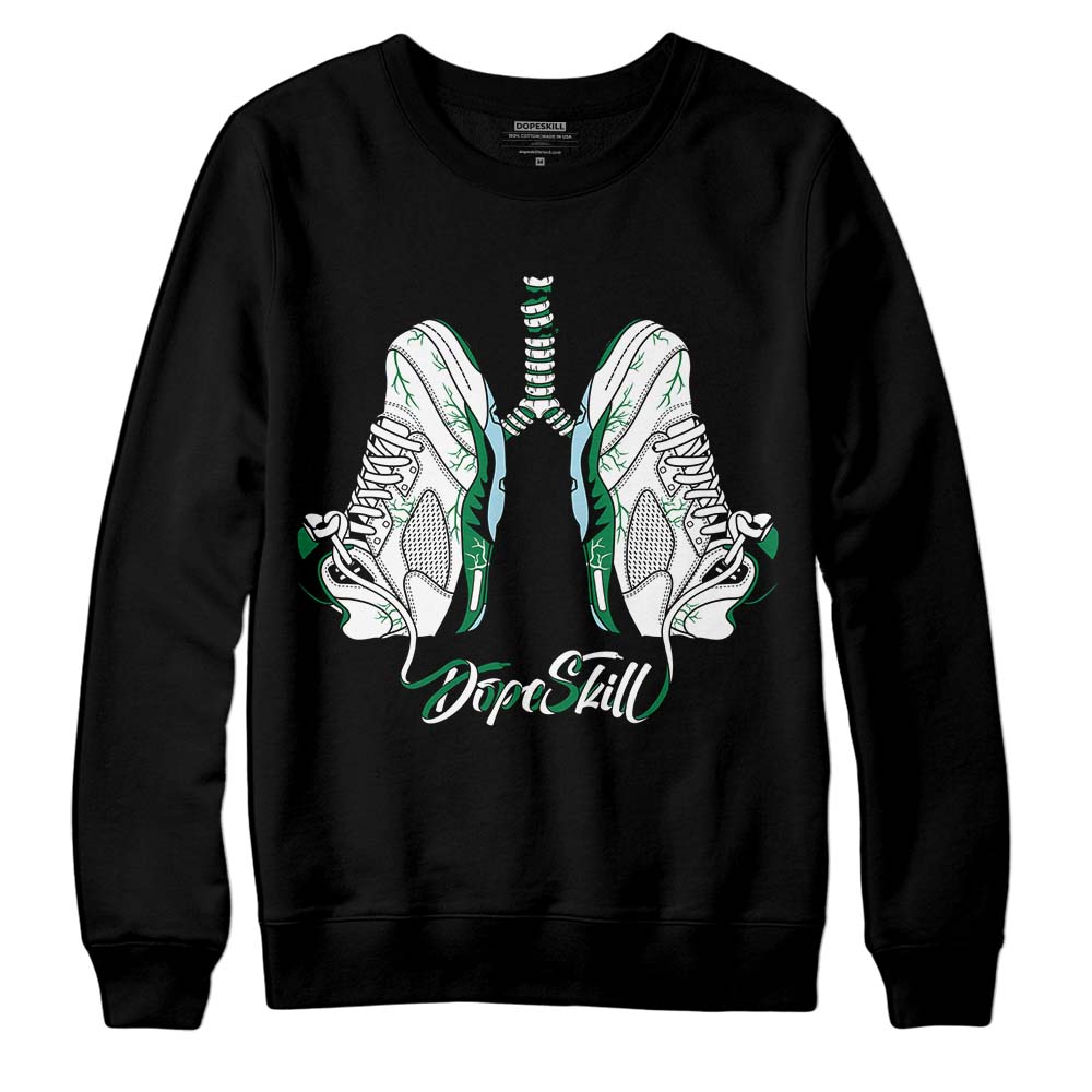 Jordan 5 “Lucky Green” DopeSkill Sweatshirt Breathe Graphic Streetwear - Black