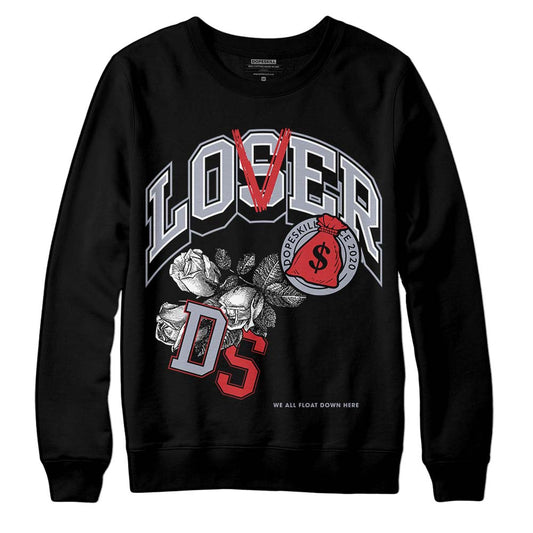 Jordan 4 “Bred Reimagined” DopeSkill Sweatshirt Loser Lover Graphic Streetwear - Black