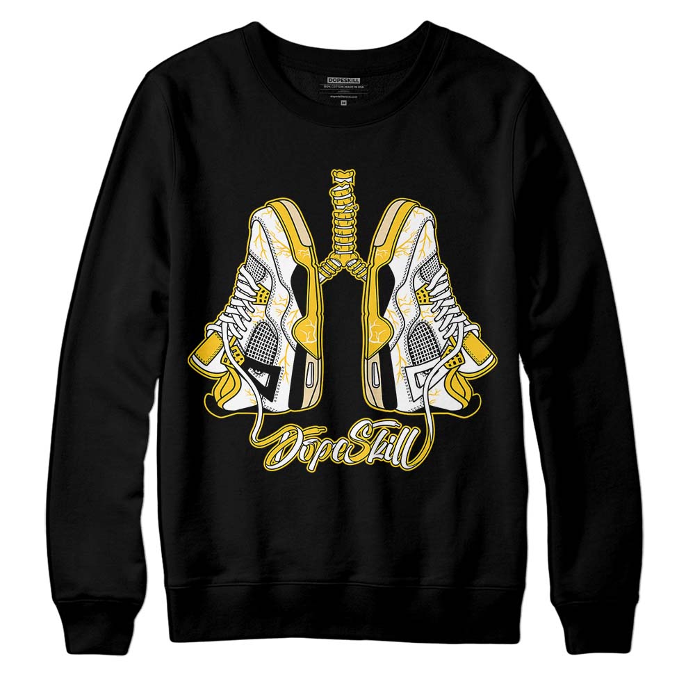 Jordan 4 Retro “Vivid Sulfur” DopeSkill Sweatshirt Breathe Graphic Streetwear - Black