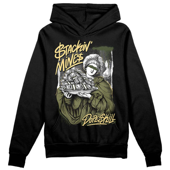 Jordan 4 Retro SE Craft Medium Olive DopeSkill Hoodie Sweatshirt Stackin Mines Graphic Streetwear - black