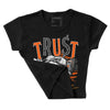 Brilliant Orange 12s DopeSkill Women's Crop Top Trust No One Graphic