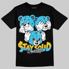 Jordan 11 Gamma Blue DopeSkill T-Shirt Stay Solid Graphic Streetwear - Black