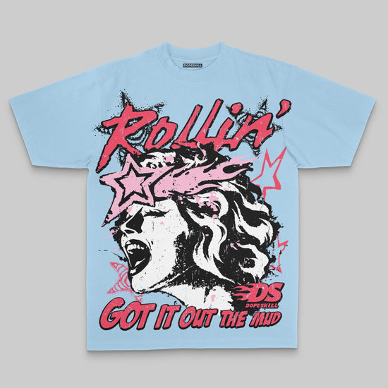 Got It Out The Mud Oversize Print DopeSkill T-shirt Streetwear - Chambray