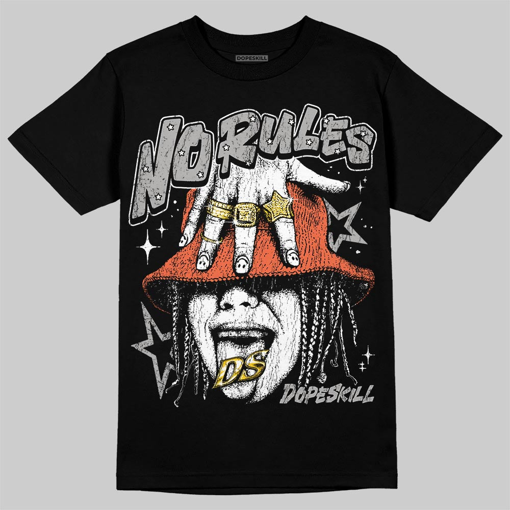 Grey Sneakers DopeSkill T-Shirt No Rules Graphic Streetwear - black