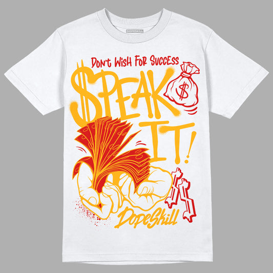 Jordan 7 Citrus DopeSkill T-Shirt Speak It Graphic Streetwear - White