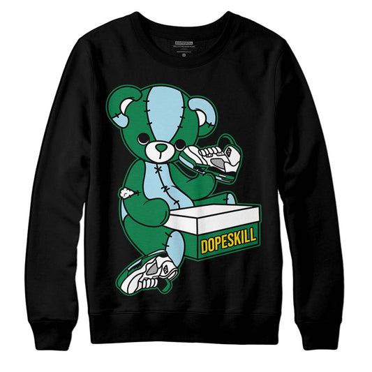 Jordan 5 “Lucky Green” DopeSkill Sweatshirt Sneakerhead BEAR Graphic Streetwear - Black