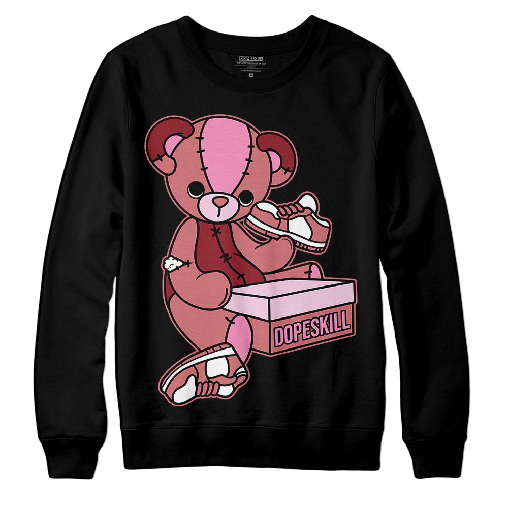 Valentine's Day Collection DopeSkill Sweatshirt Sneakerhead BEAR Graphic Streetwear - Black