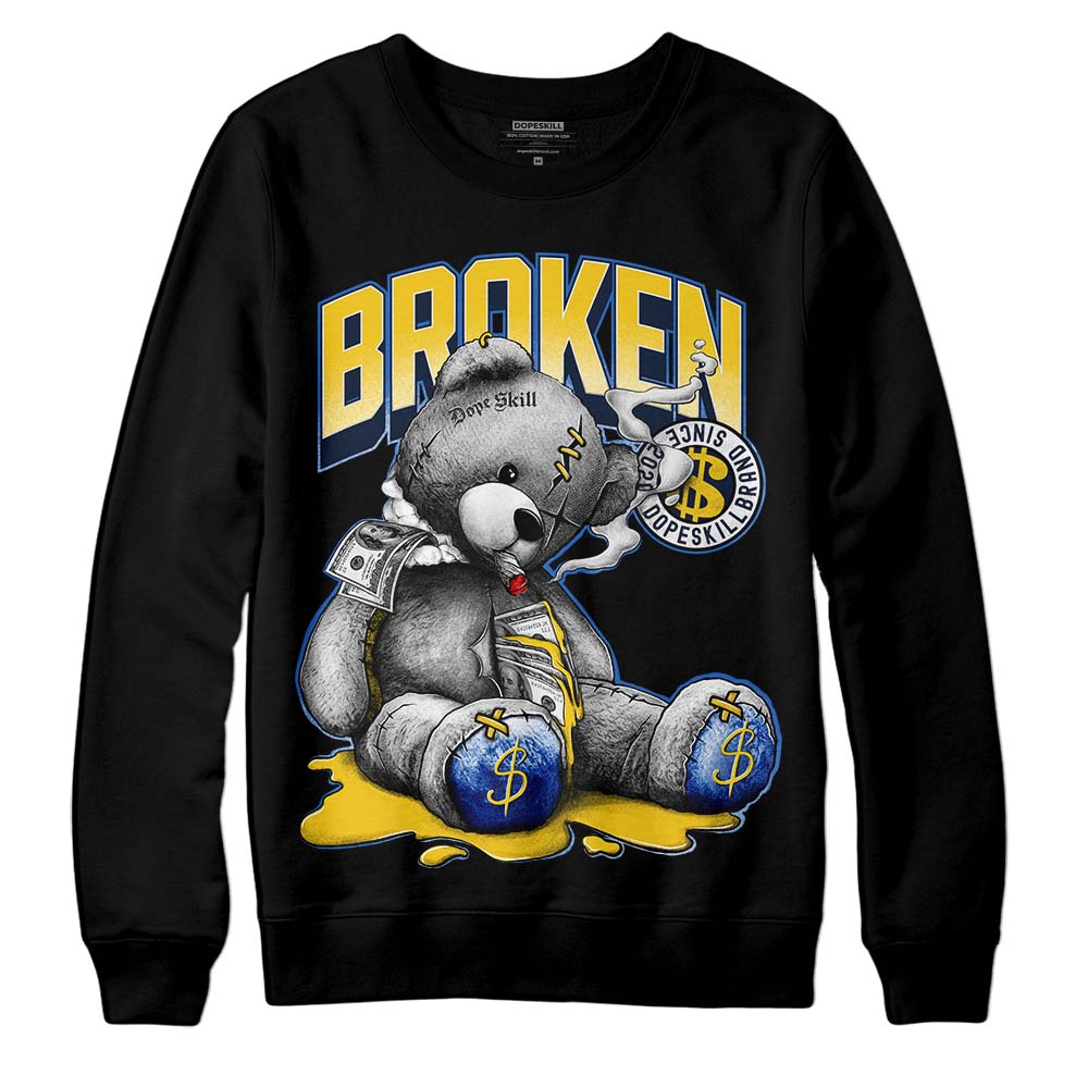 Dunk Low Vintage “Michigan” DopeSkill Sweatshirt Sick Bear Graphic Streetwear - Black