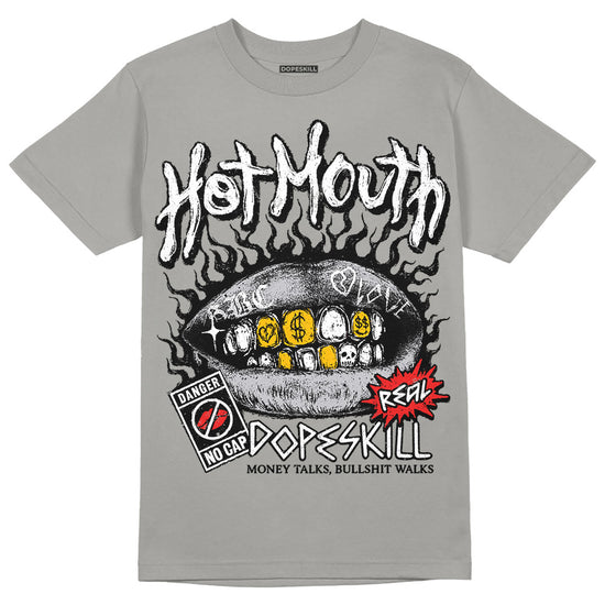 Grey Sneakers DopeSkill Grey T-Shirt Hot Mouth Graphic Streetwear