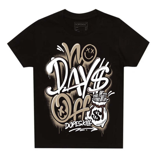 Jordan 1 High OG “Latte” DopeSkill Toddler Kids T-shirt No Days Off Graphic Streetwear - Black