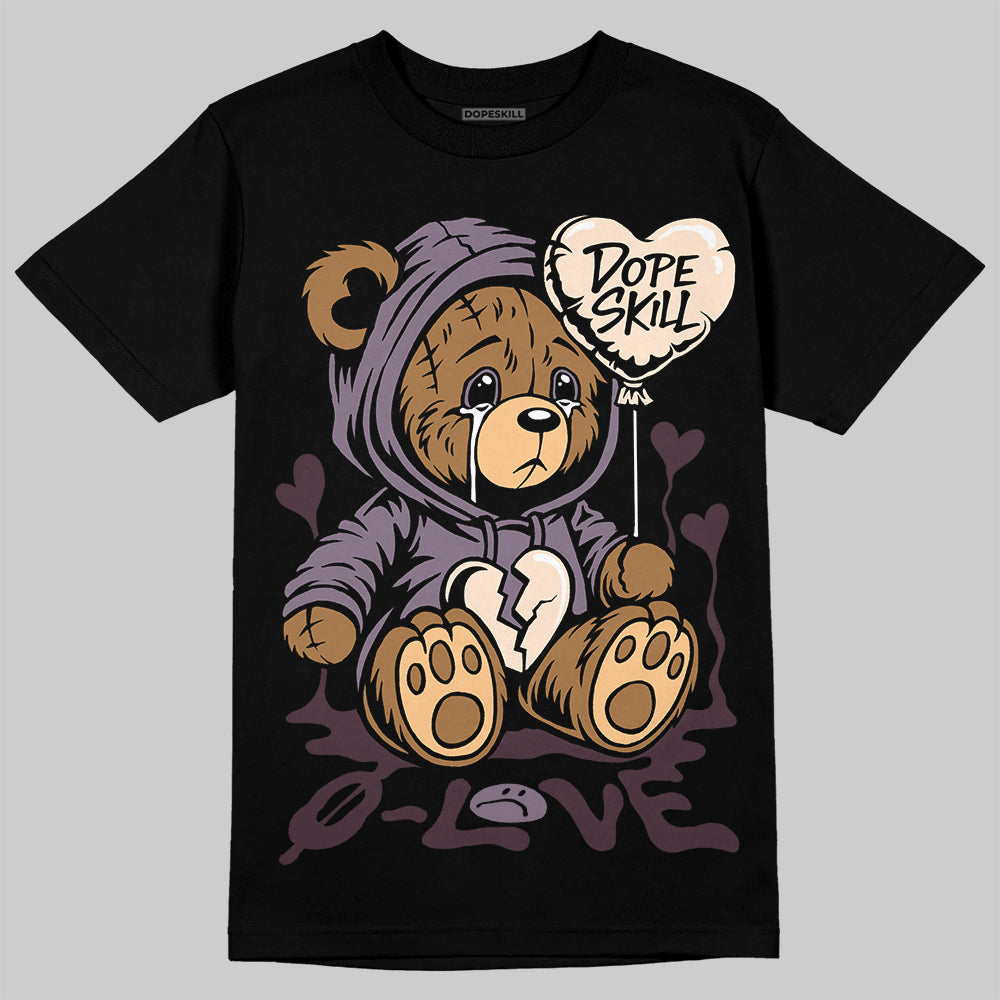 A Ma Maniére x Air Jordan 3 Black Violet Ore DopeSkill T-Shirt Broken Bear Graphic Streetwear - Black