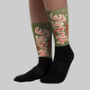 Medium Olive 1s DopeSkill Sublimated Socks Hustle Graphic