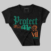 SP Nina Chanel Abney Bicoastal 3s DopeSkill Women's Crop Top Protect Me From Evil Graphic