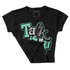 Jordan 3 "Green Glow" DopeSkill Women's Crop Top Talk Is Chip Graphic Streetwear - Black