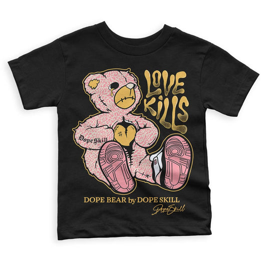Jordan 3 GS “Red Stardust” DopeSkill Toddler Kids T-shirt Love Kills Graphic Streetwear - Black