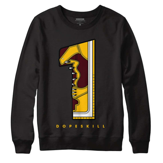 Dunk Yellow Bordeaux DopeSkill Sweatshirt No.1 Graphic Streetwear - Black