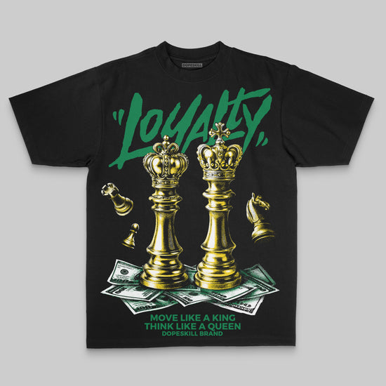Green Sneakers Oversize Print 'Loyalty' DopeSkill Graphic T-shirt Streetwear - Black