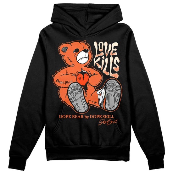 Jordan 3 Georgia Peach DopeSkill Hoodie Sweatshirt Love Kills Graphic Streetwear - Black