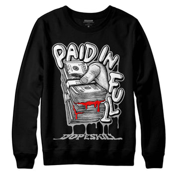 Jordan 1 Low OG “Shadow” DopeSkill Sweatshirt Paid In Full Graphic Streetwear - Black