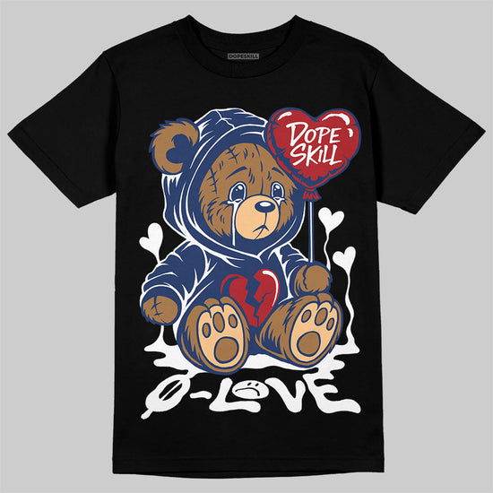 Jordan 6 Retro 'White And Midnight Navy' DopeSkill T-Shirt Broken Bear Graphic Streetwear - Black