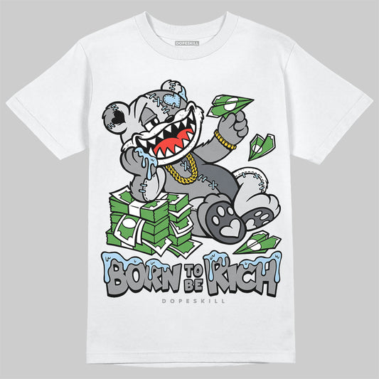 Jordan 5 Retro Wolf Grey (2026) DopeSkill T-Shirt Born To Be Rich Graphic Streetwear - White