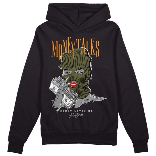 Jordan 5 "Olive" DopeSkill Hoodie Sweatshirt Money Talks Graphic Streetwear - Black