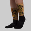 Metallic Gold 1s DopeSkill Sublimated Socks Hustle Graphic