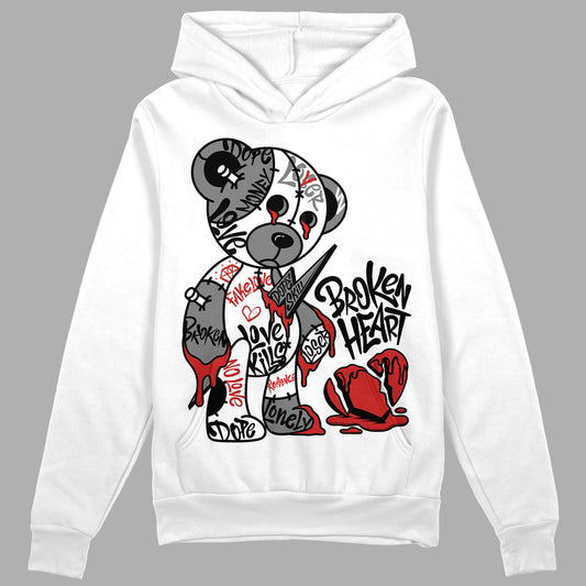 Jordan 1 High OG “Black/White” DopeSkill Hoodie Sweatshirt Broken Heart Graphic Streetwear  - White 