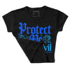 Royal Blue Collection DopeSkill Women's Crop Top Protect Me From Evil Graphic