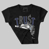 Midnight Navy 3s DopeSkill Women's Crop Top Trust No One Graphic