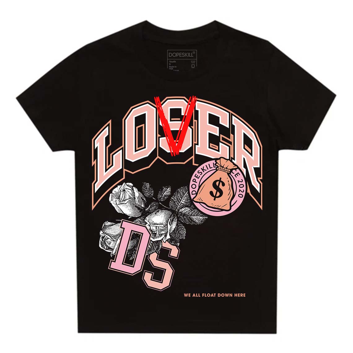 Jordan 11 Low “Legend Pink” DopeSkill Toddler Kids T-shirt Loser Lover Graphic Streetwear - Black