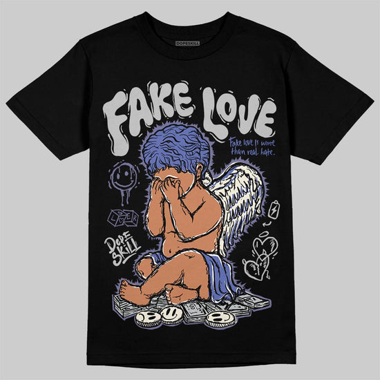 Air Max 90 x Patta Sapphire and Particle Grey DopeSkill T-Shirt False Love Graphic Streetwear - Black