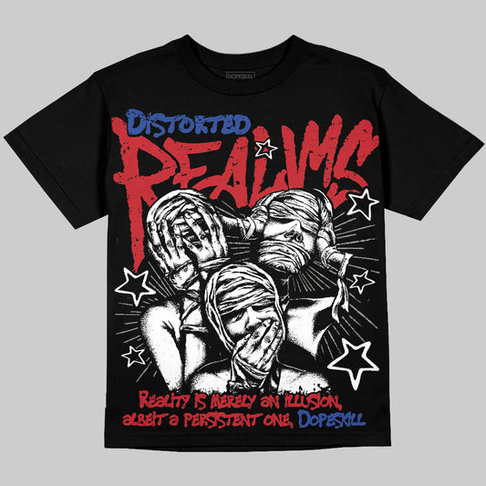 Jordan 4 “Rare Air” Oversize Print 'Distorted Realms' DopeSkill Graphic T-shirt Streetwear - White 