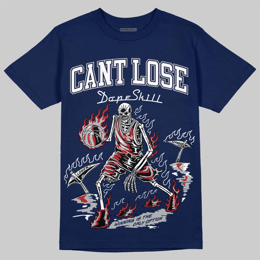Jordan 12 Retro French Blue (2025) DopeSkill T-Shirt Cant Lose Graphic Streetwear - Navy