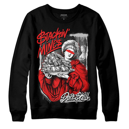 Jordan Spizike Low Bred DopeSkill Sweatshirt Stackin Mines Graphic Streetwear - Black
