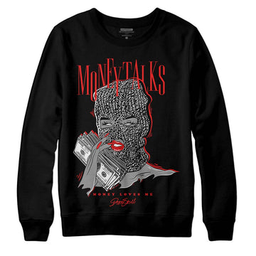 Jordan Spizike Low Bred DopeSkill Sweatshirt Money  Talks Graphic Streetwear - Black 