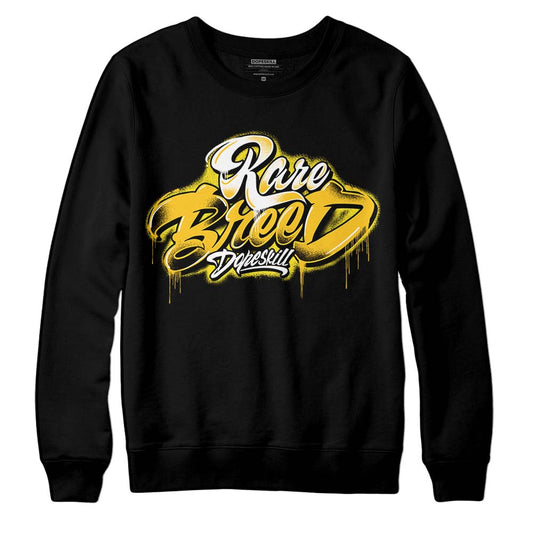 Jordan 4 Retro “Vivid Sulfur” DopeSkill Sweatshirt Rare Breed Type Graphic Streetwear - Black